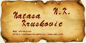 Nataša Krušković vizit kartica
